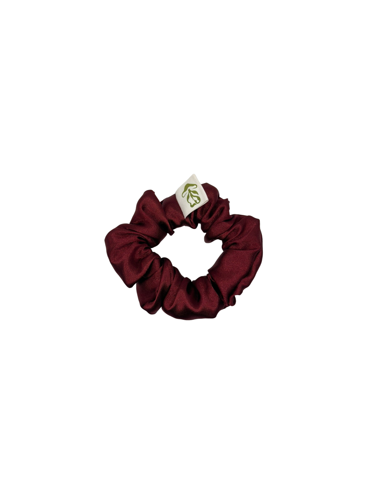 Oxblood Satin Scrunchie