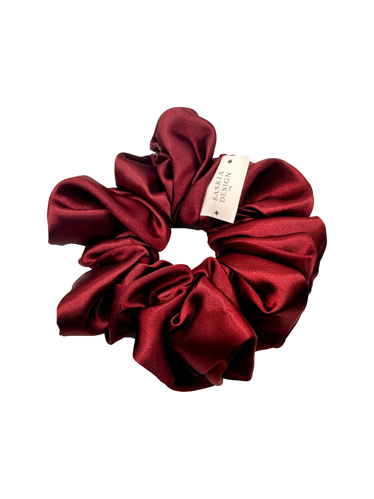 Oxblood Satin Scrunchie