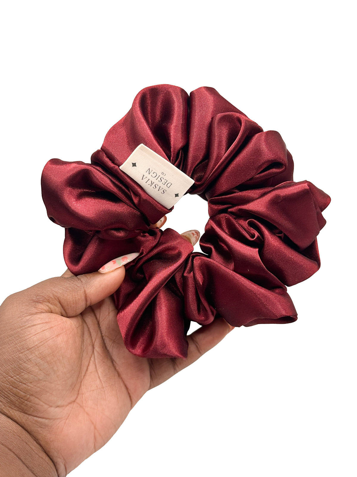 Oxblood Satin Scrunchie