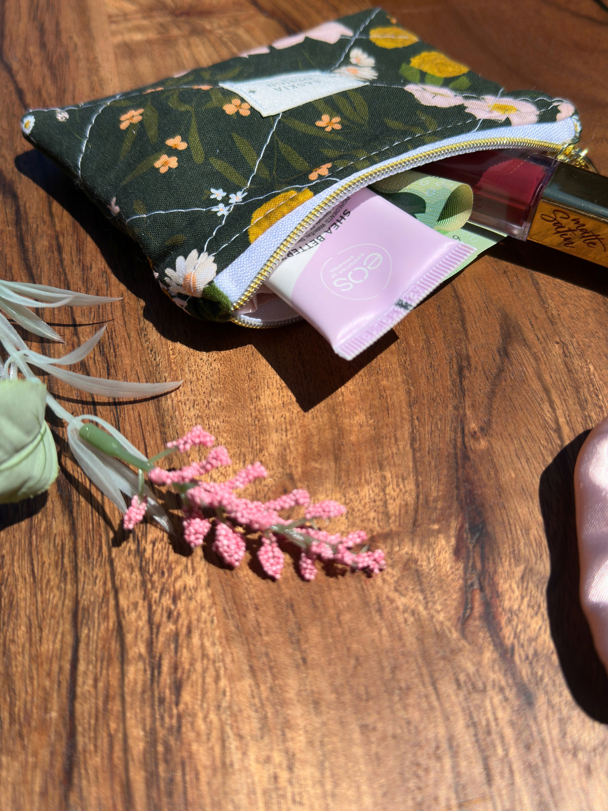 Primrose Quilted Zipper Pouch