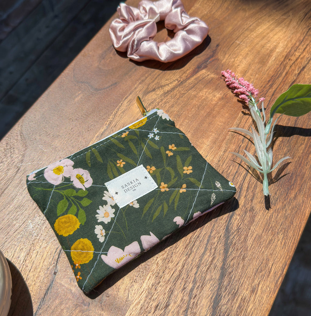 Primrose Quilted Zipper Pouch