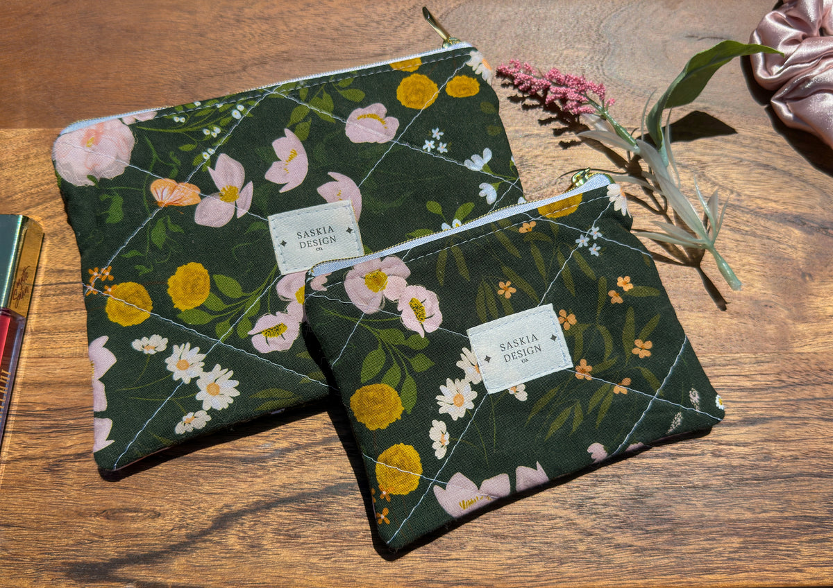 Primrose Quilted Zipper Pouch
