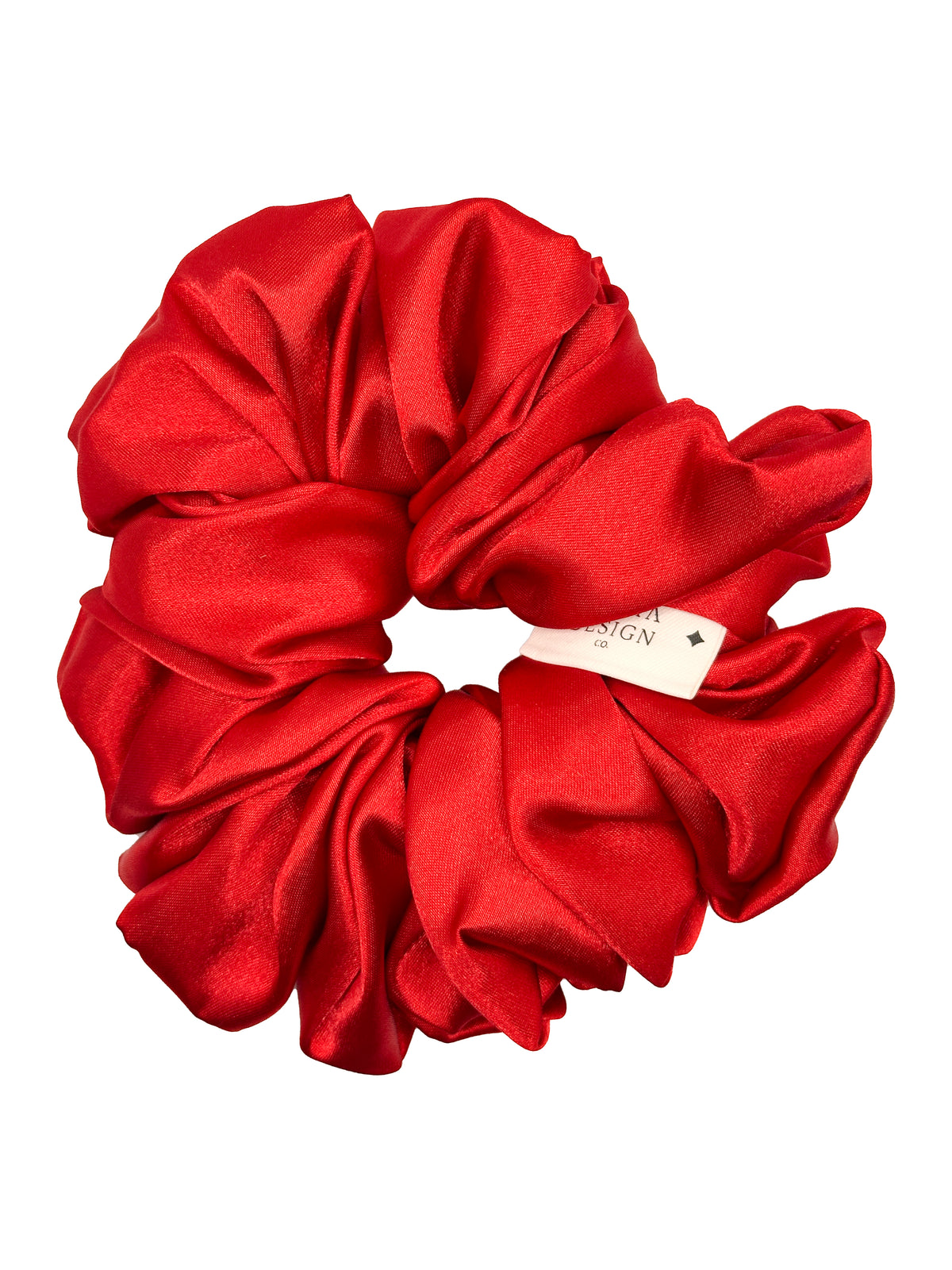 Cherry Satin Scrunchie