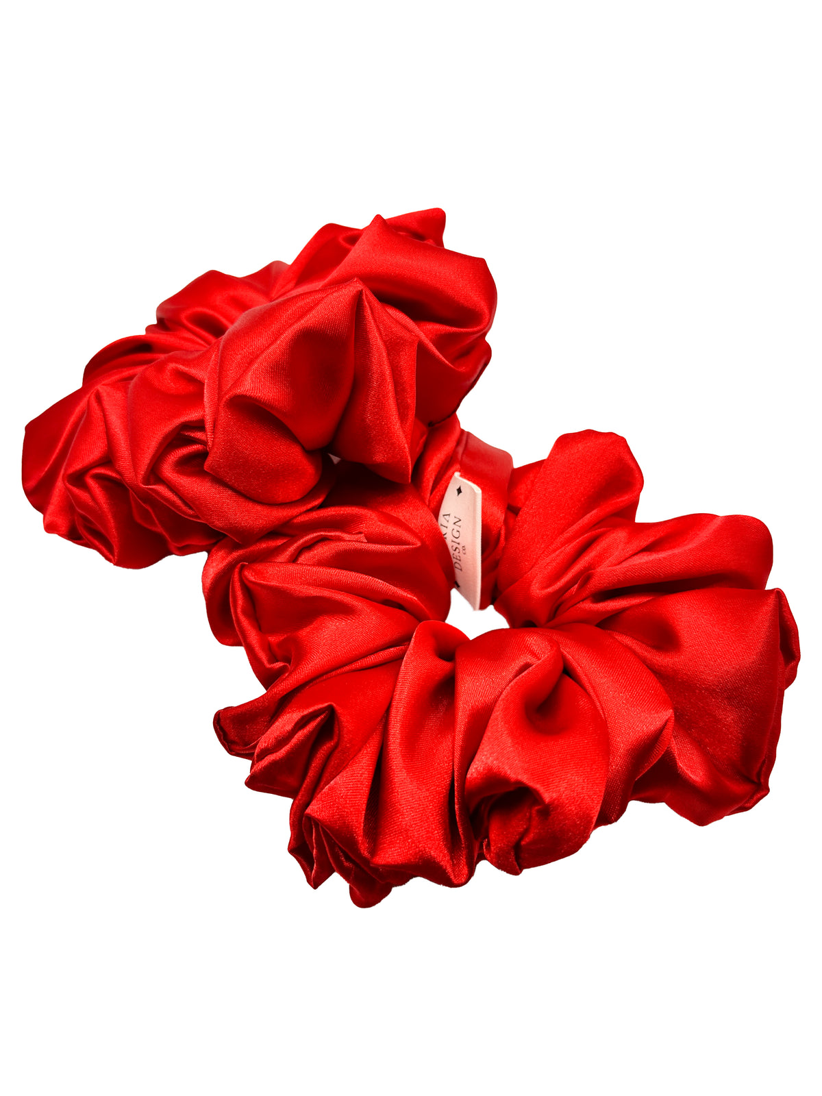 Cherry Satin Scrunchie