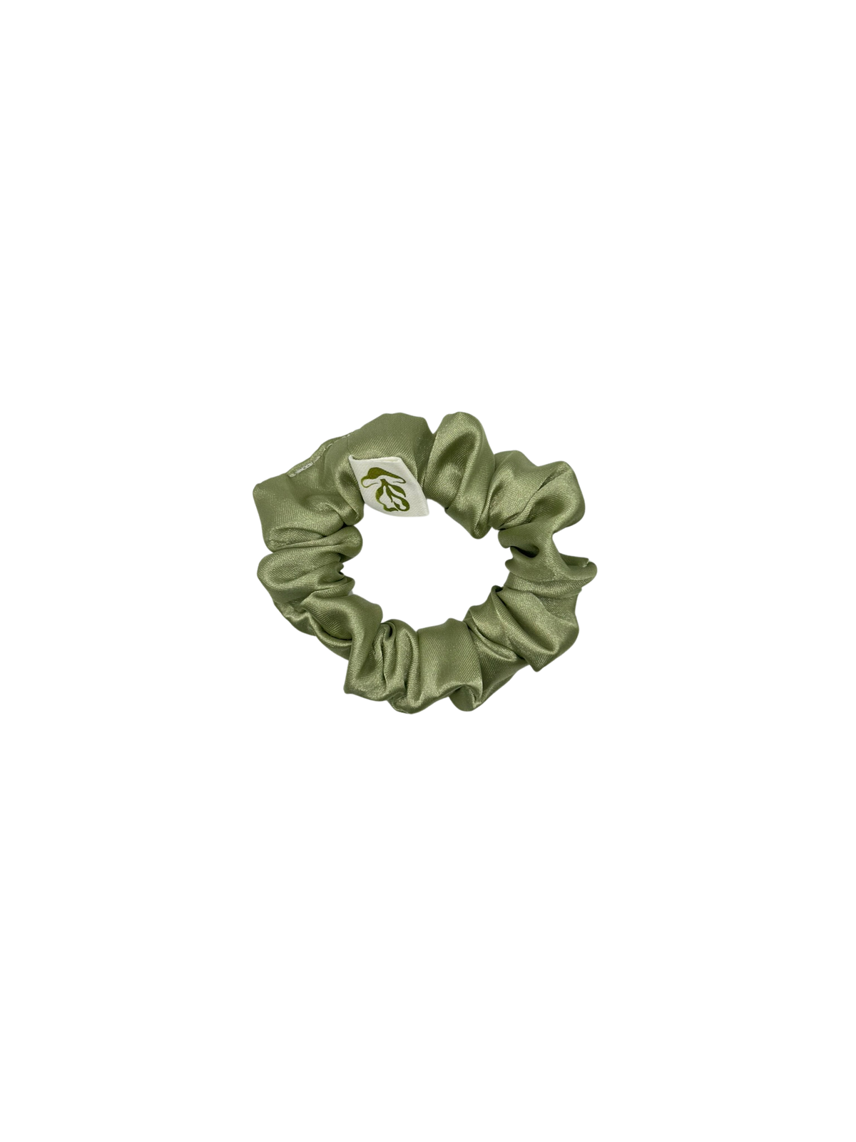 Sage Satin Scrunchie