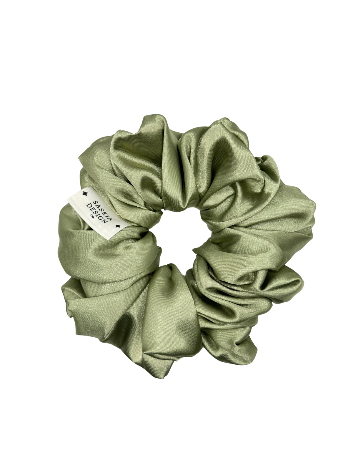 Sage Satin Scrunchie