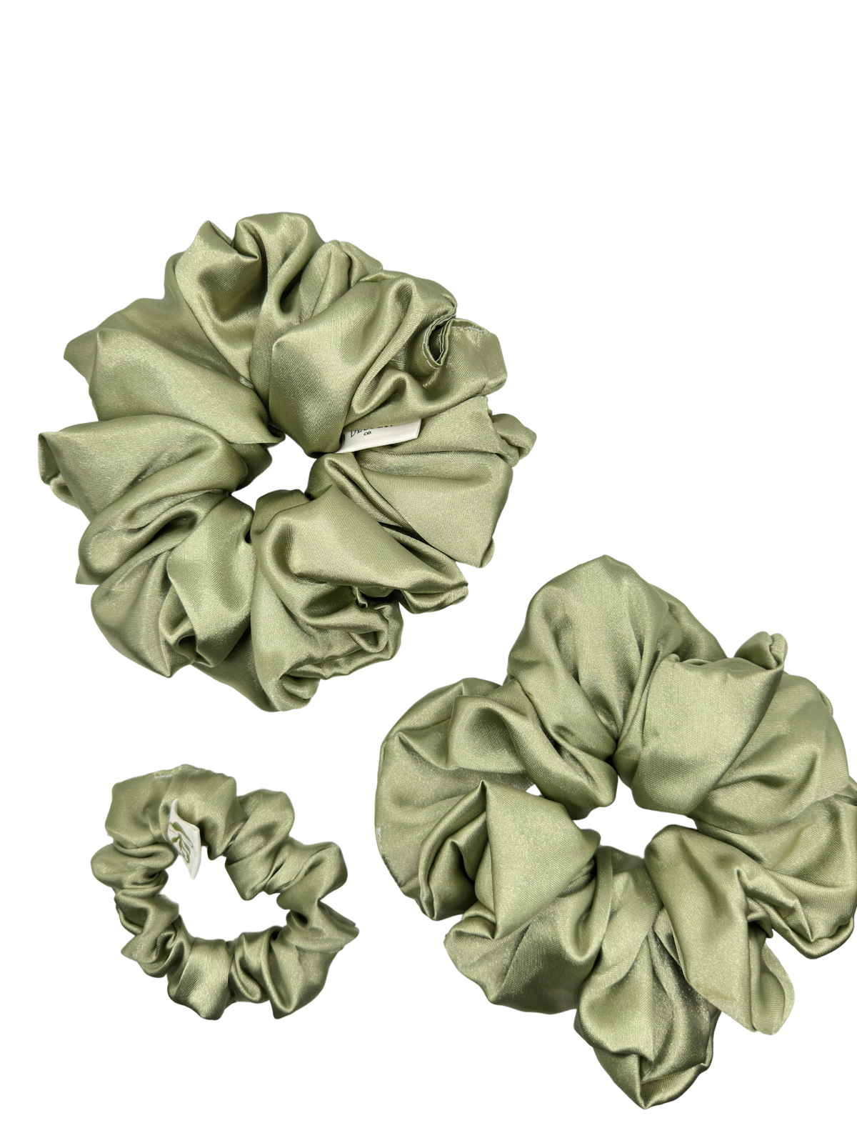 Sage Satin Scrunchie