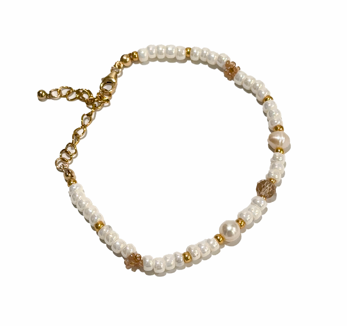 Beaded Pearl Sakura Bracelet