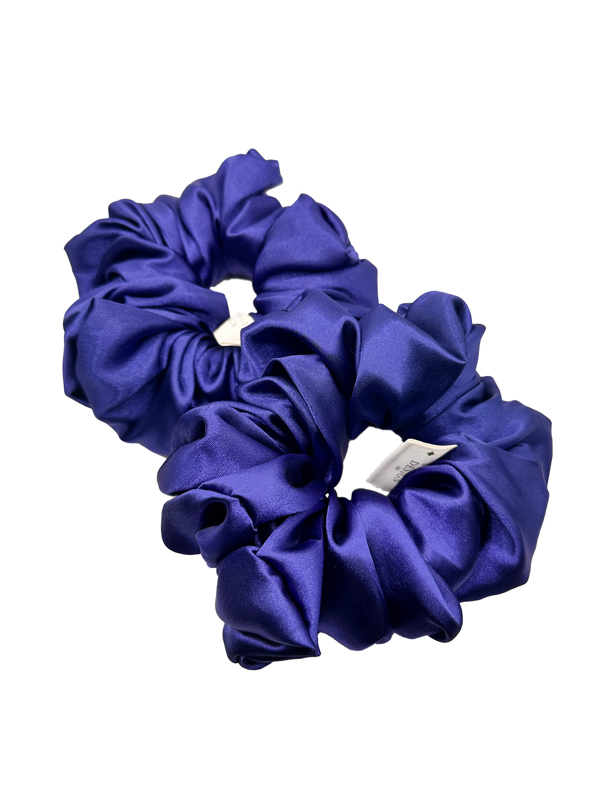 Sapphire Satin Scrunchie
