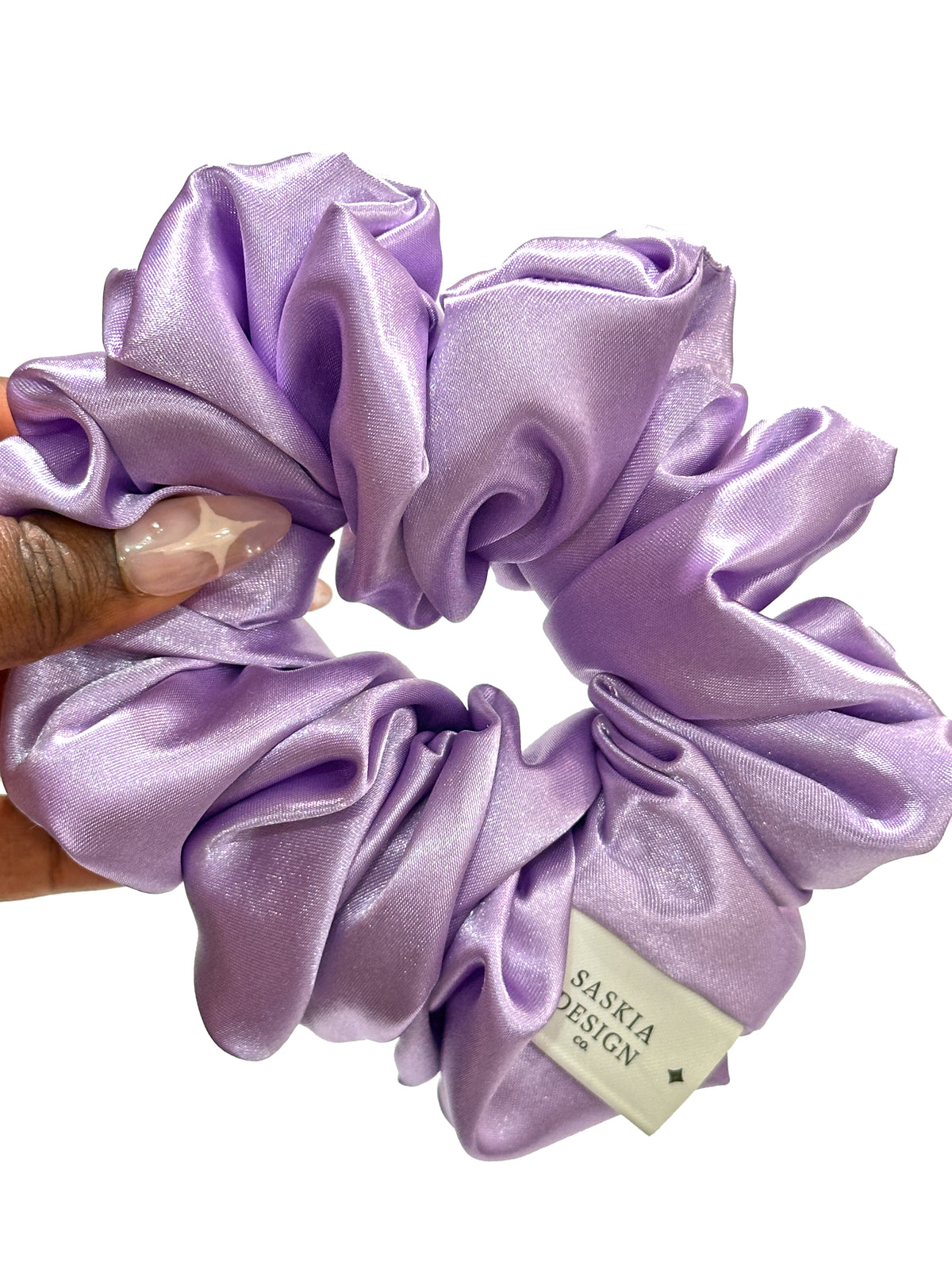 Lavender Satin Scrunchie