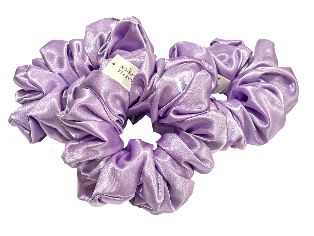 Lavender Satin Scrunchie