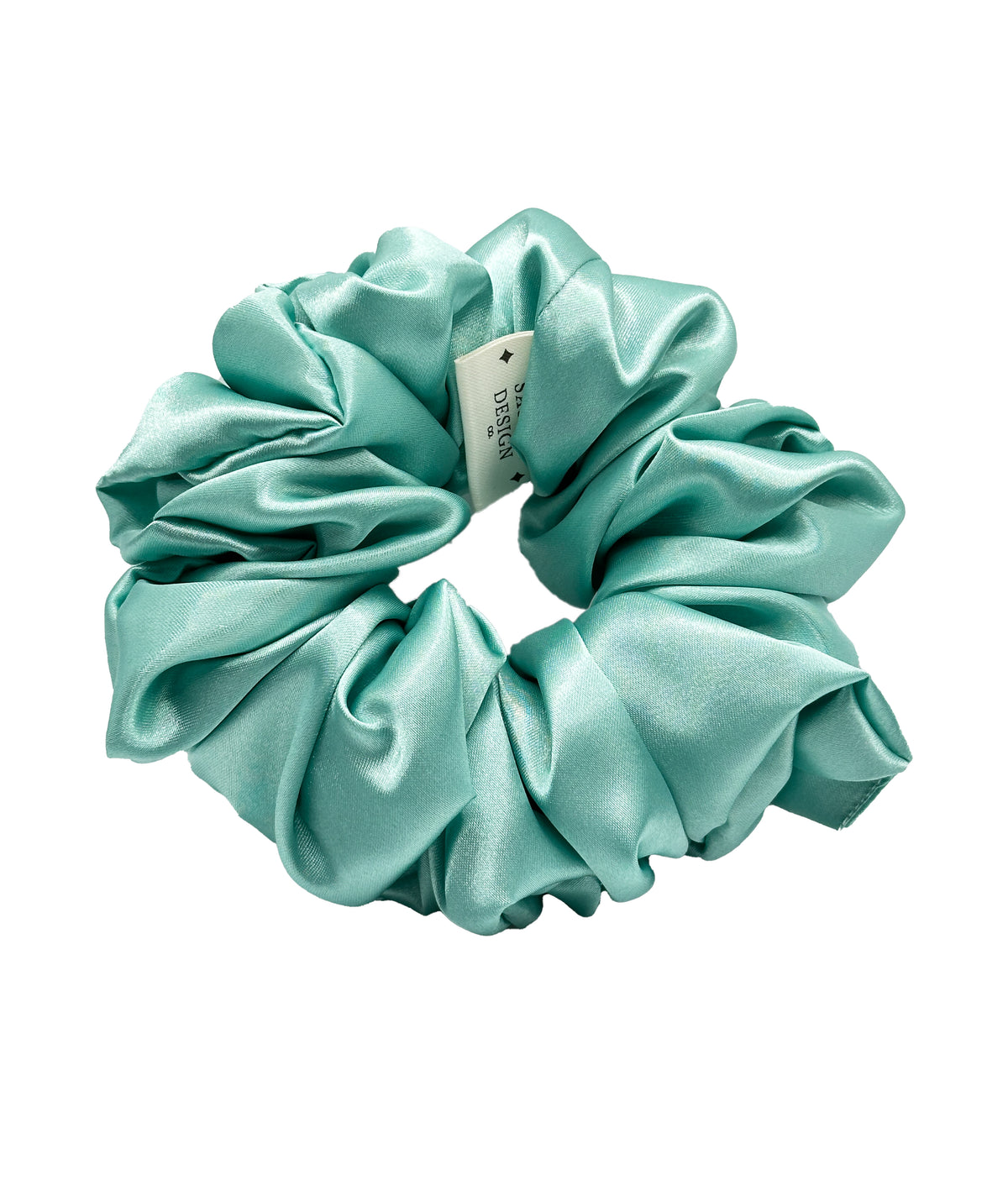 Mint Candy Satin Scrunchie