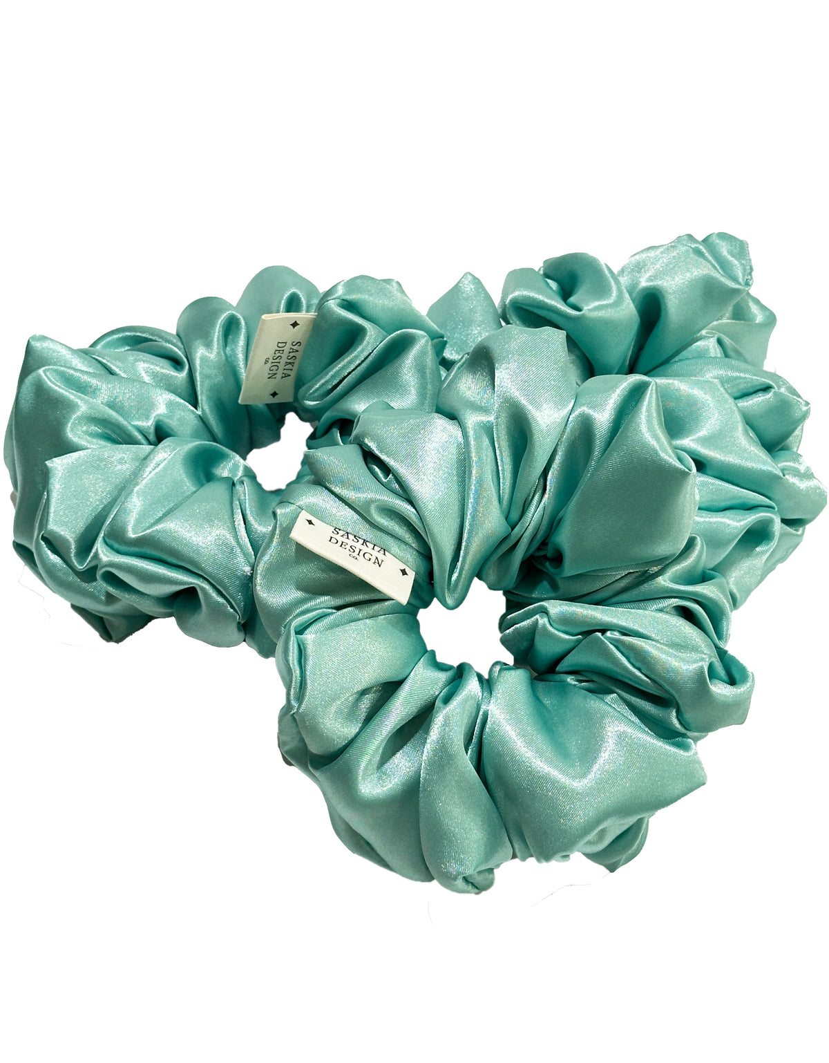 Mint Candy Satin Scrunchie