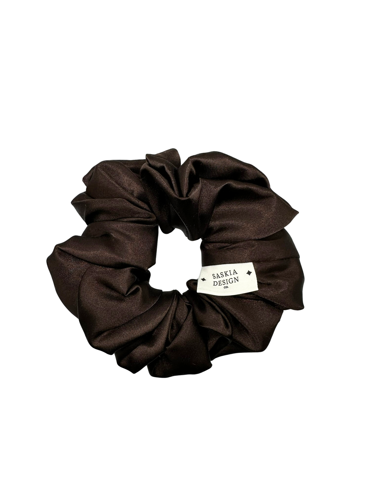 Chocolate Satin Scrunchie
