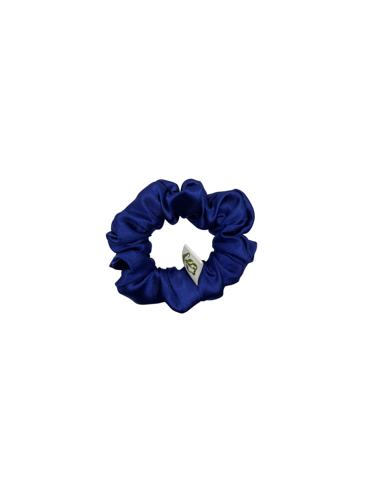 Sapphire Satin Scrunchie