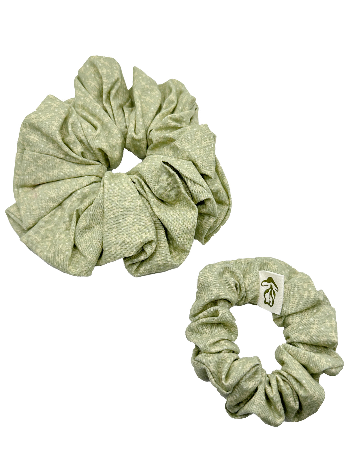 Spring Leaves Cotton Scrunchie