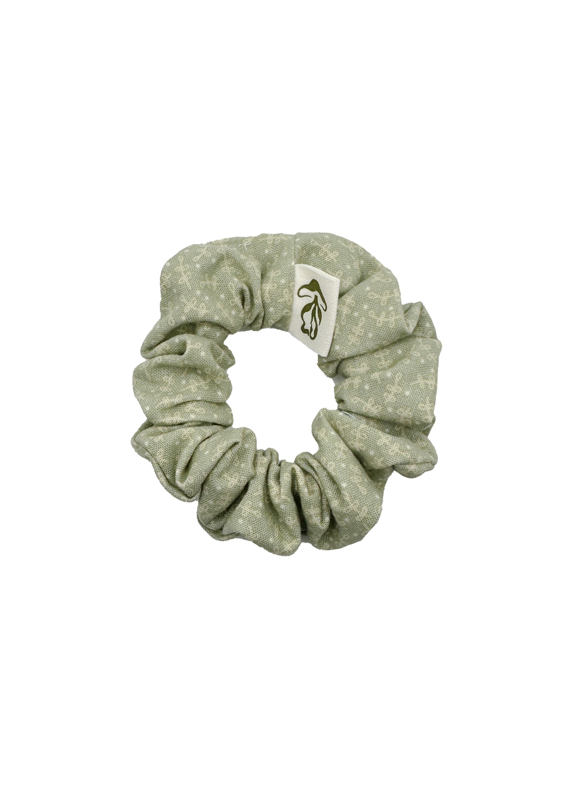 Spring Leaves Cotton Scrunchie