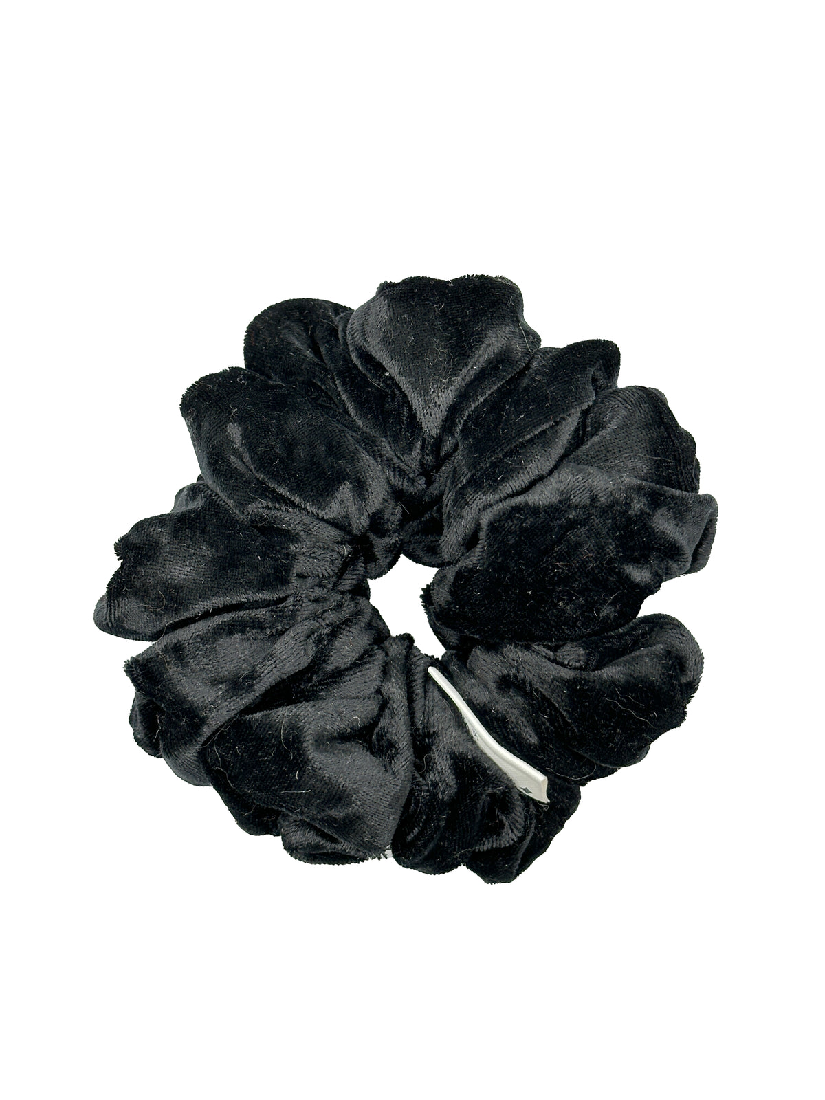 Bold in Black Velvet Scrunchie