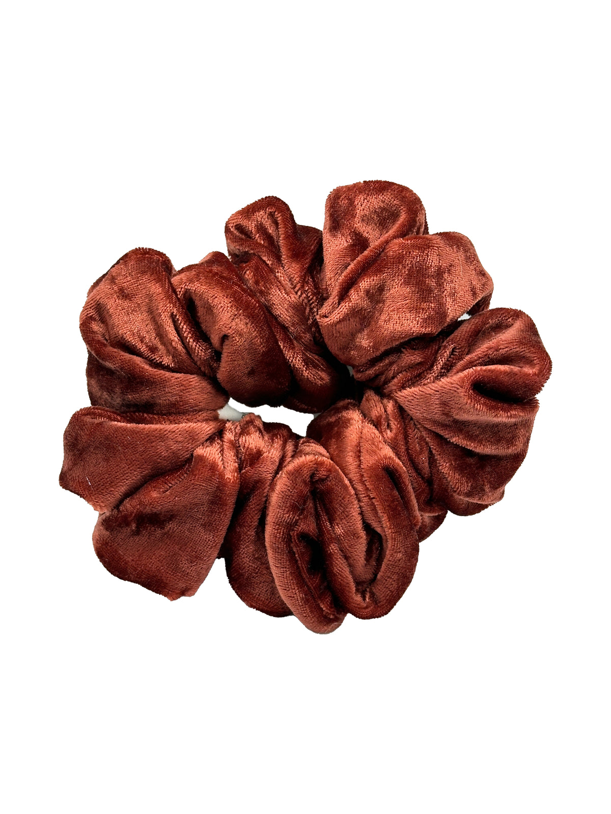 Rusty Red Crushed Velvet Scrunchie