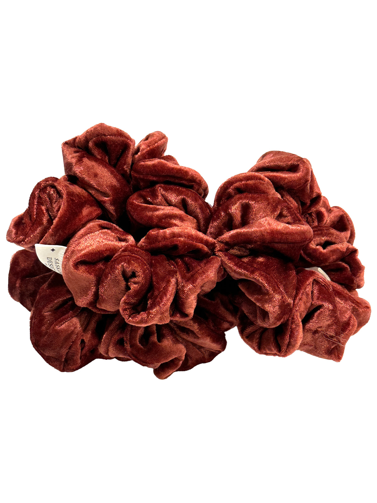 Rusty Red Crushed Velvet Scrunchie