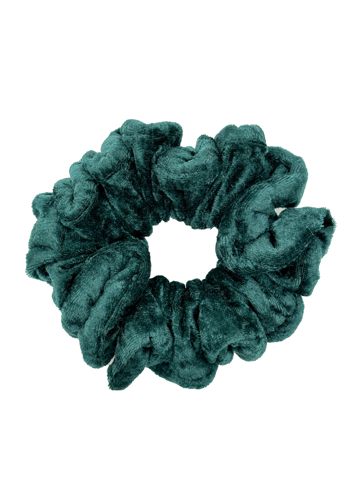 Green Ocean Velvet Scrunchie