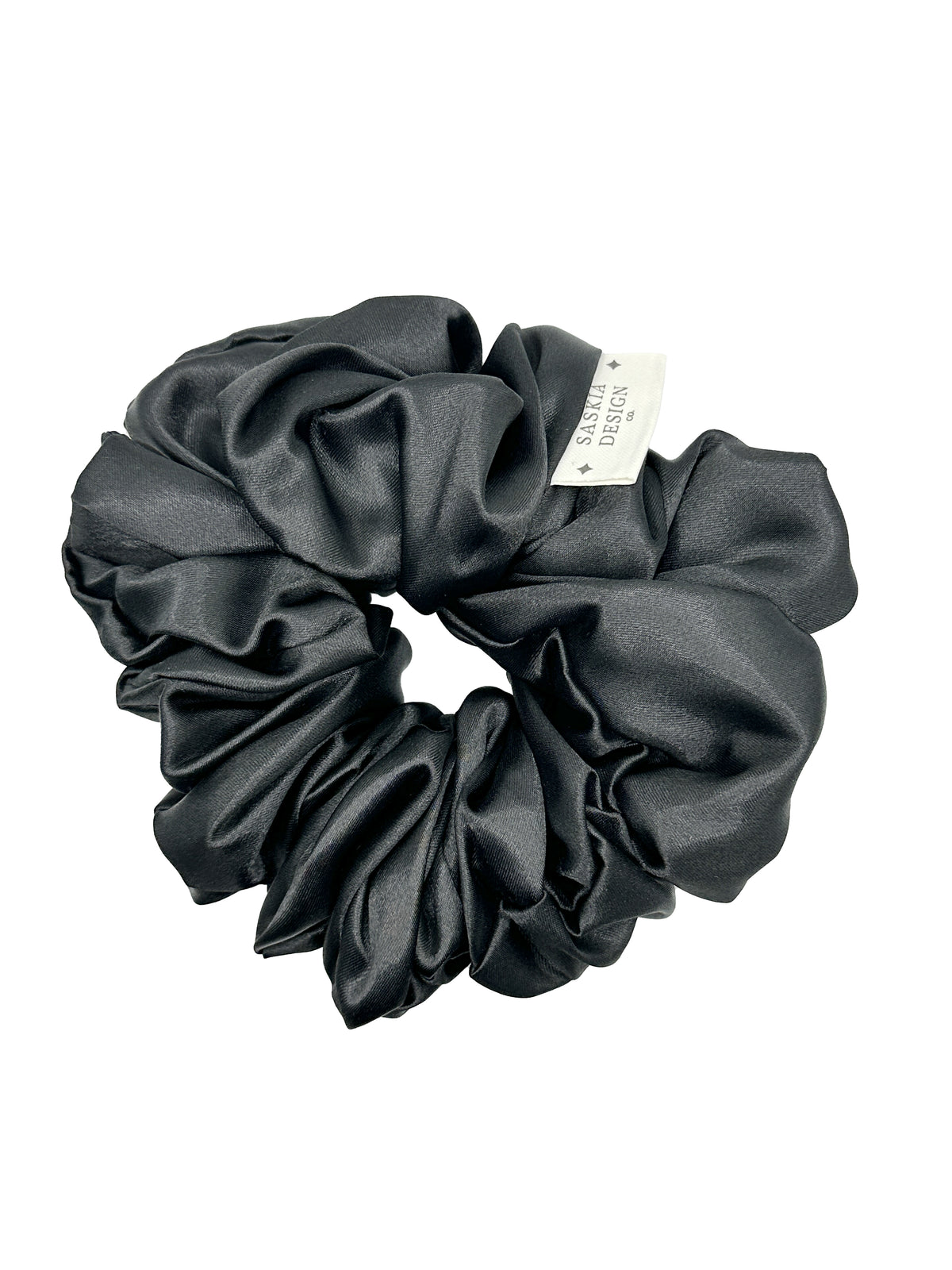Black Satin Scrunchie