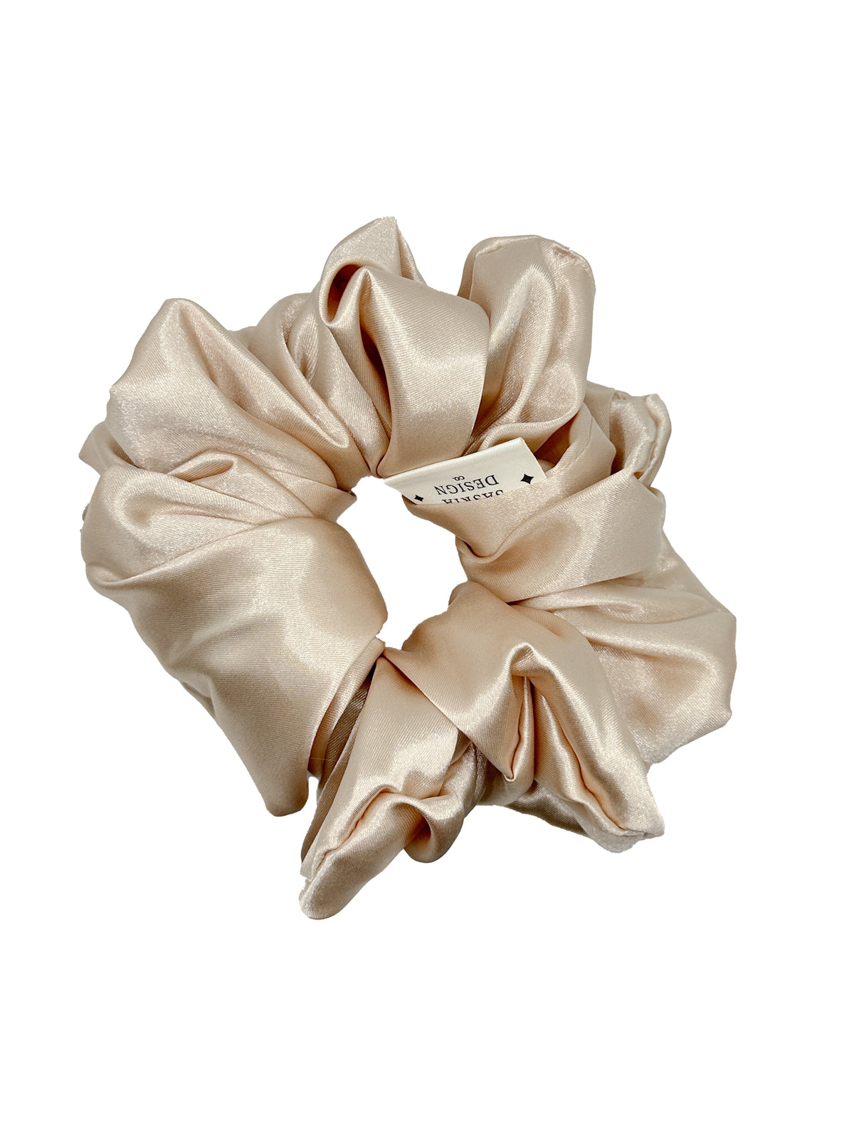 Champagne Satin Scrunchie