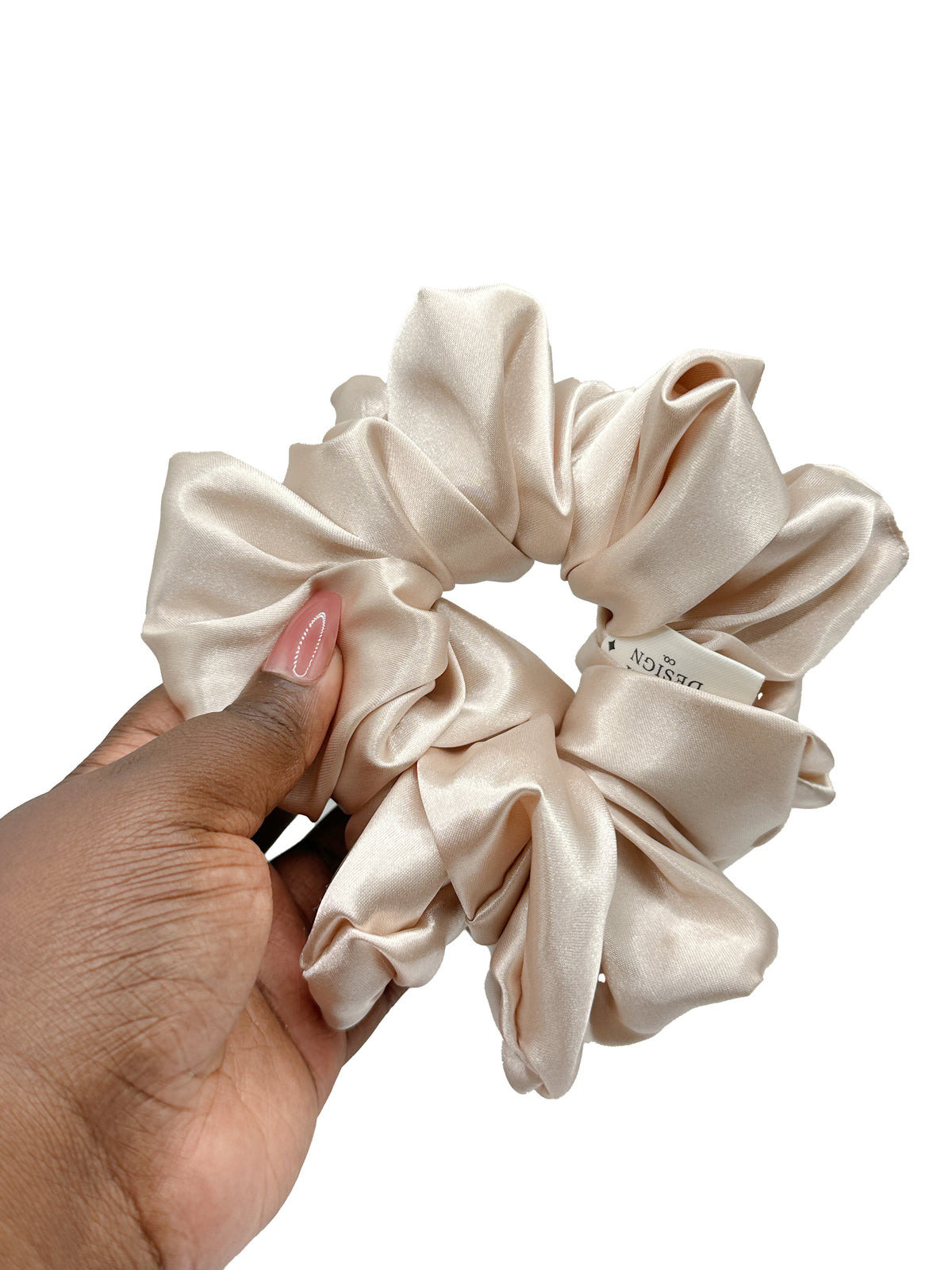 Champagne Satin Scrunchie