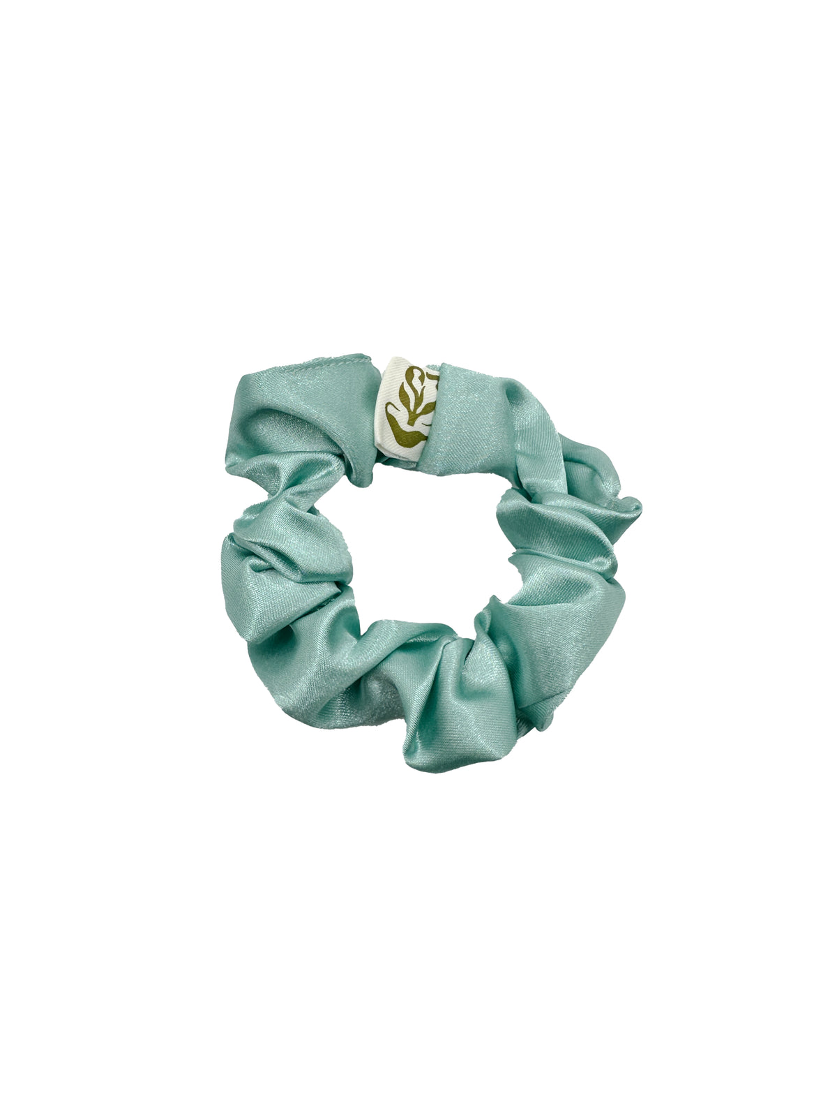 Mint Candy Satin Scrunchie