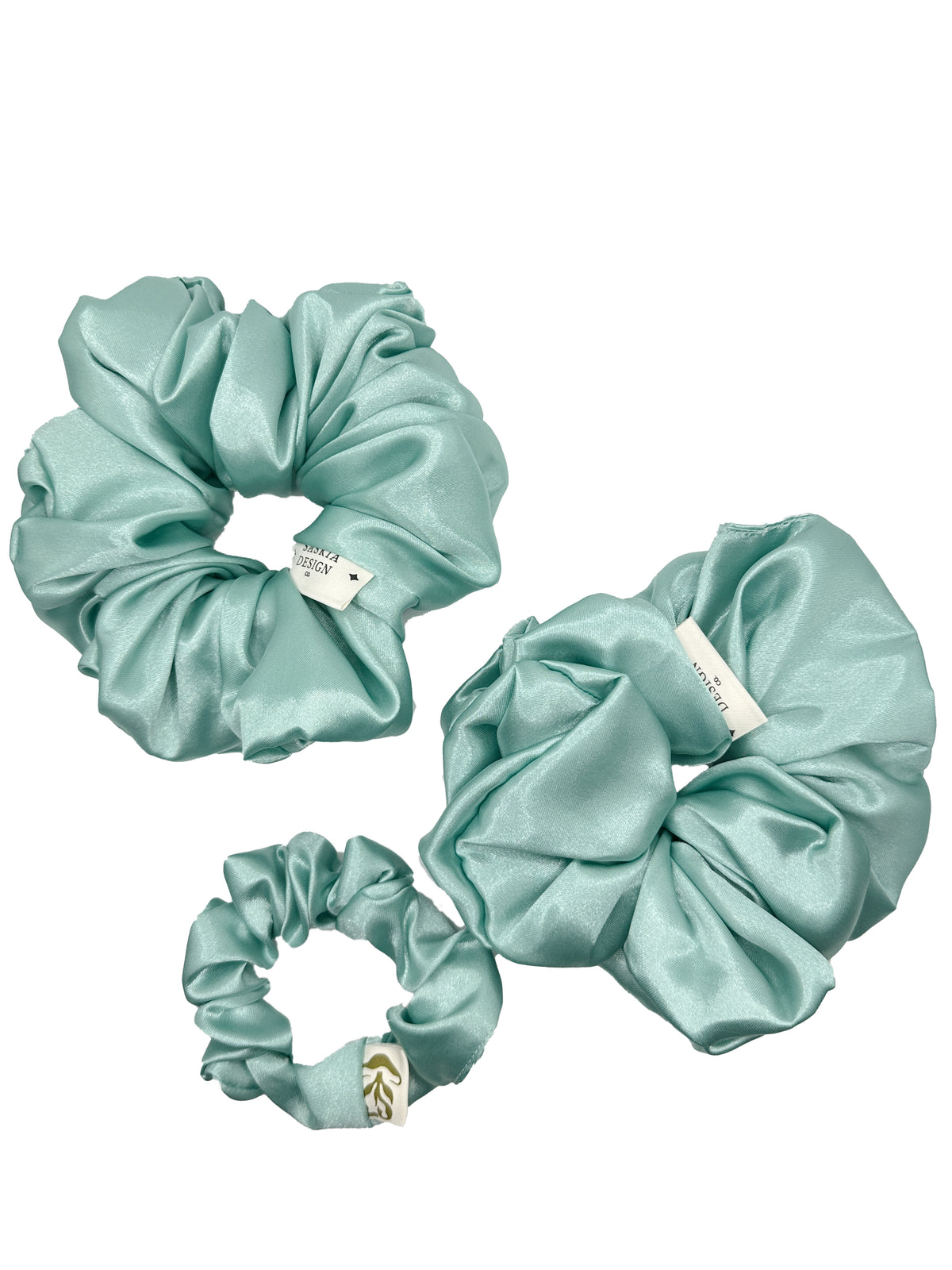 Mint Candy Satin Scrunchie